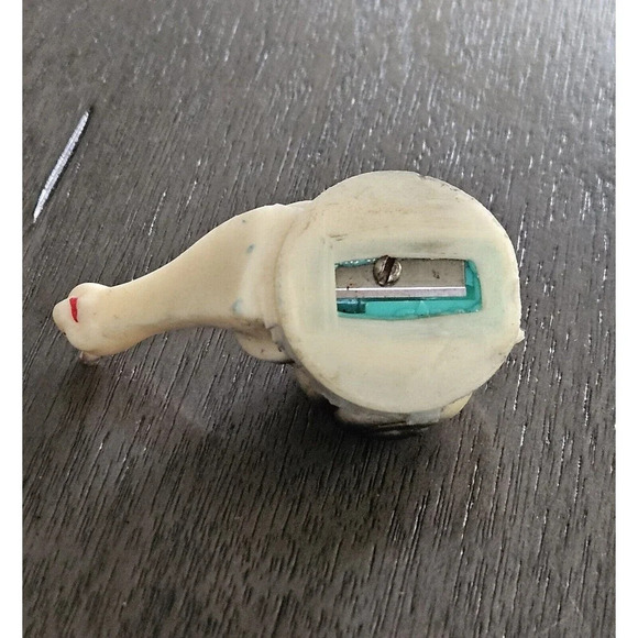 Vtg Rubber White Snail Pencil Sharpener 2.5 Inches - Picture 5 of 6